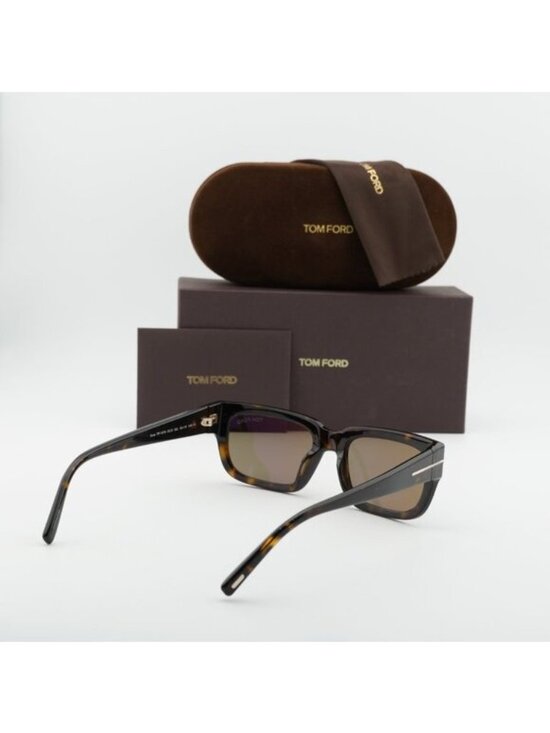 Tom Ford Ezra FT1075 52L Rectangle Sunglasses – Havana/Roviex main image 4